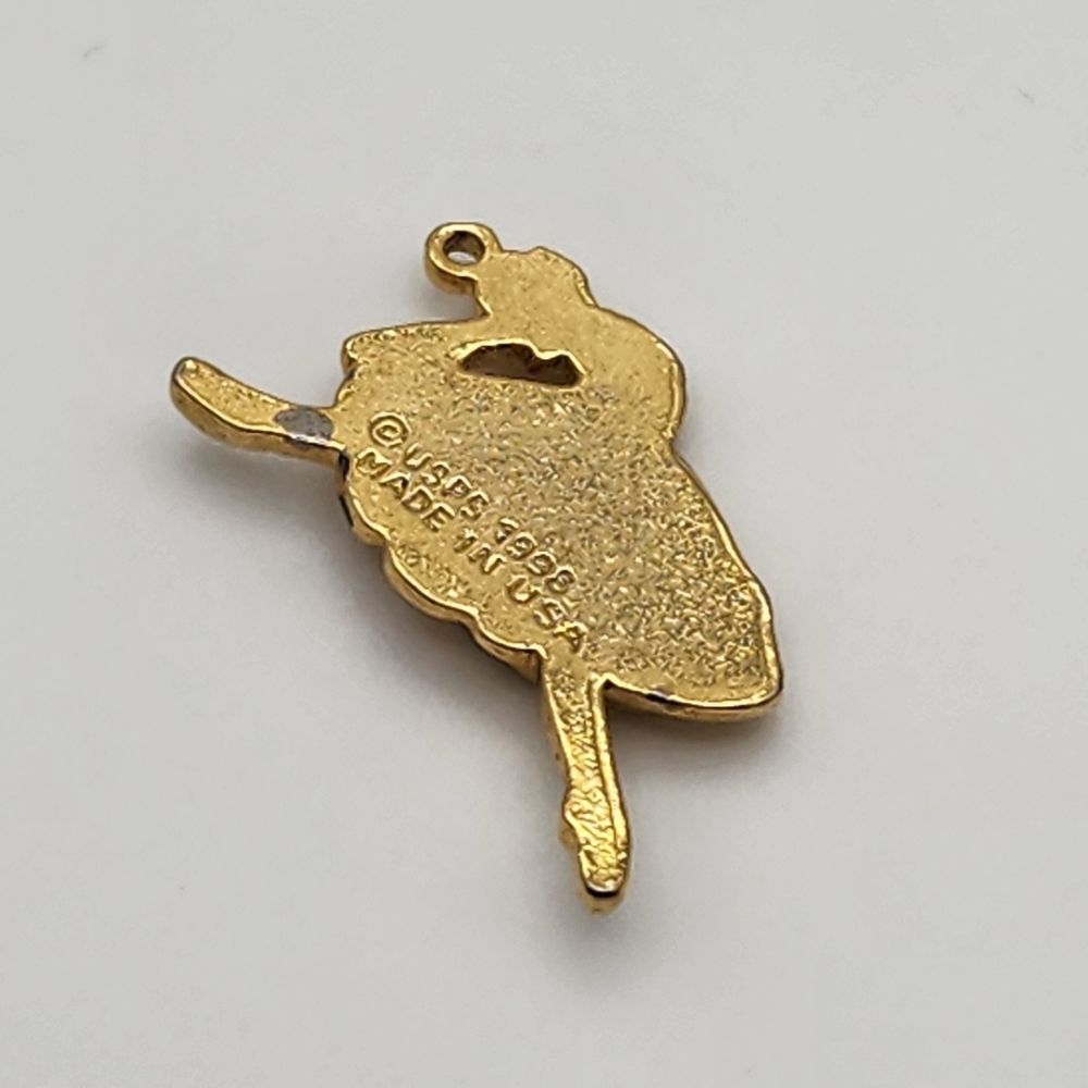 Vintage USPS Gold Tone Ballerina Charm - Picture 2 of 3